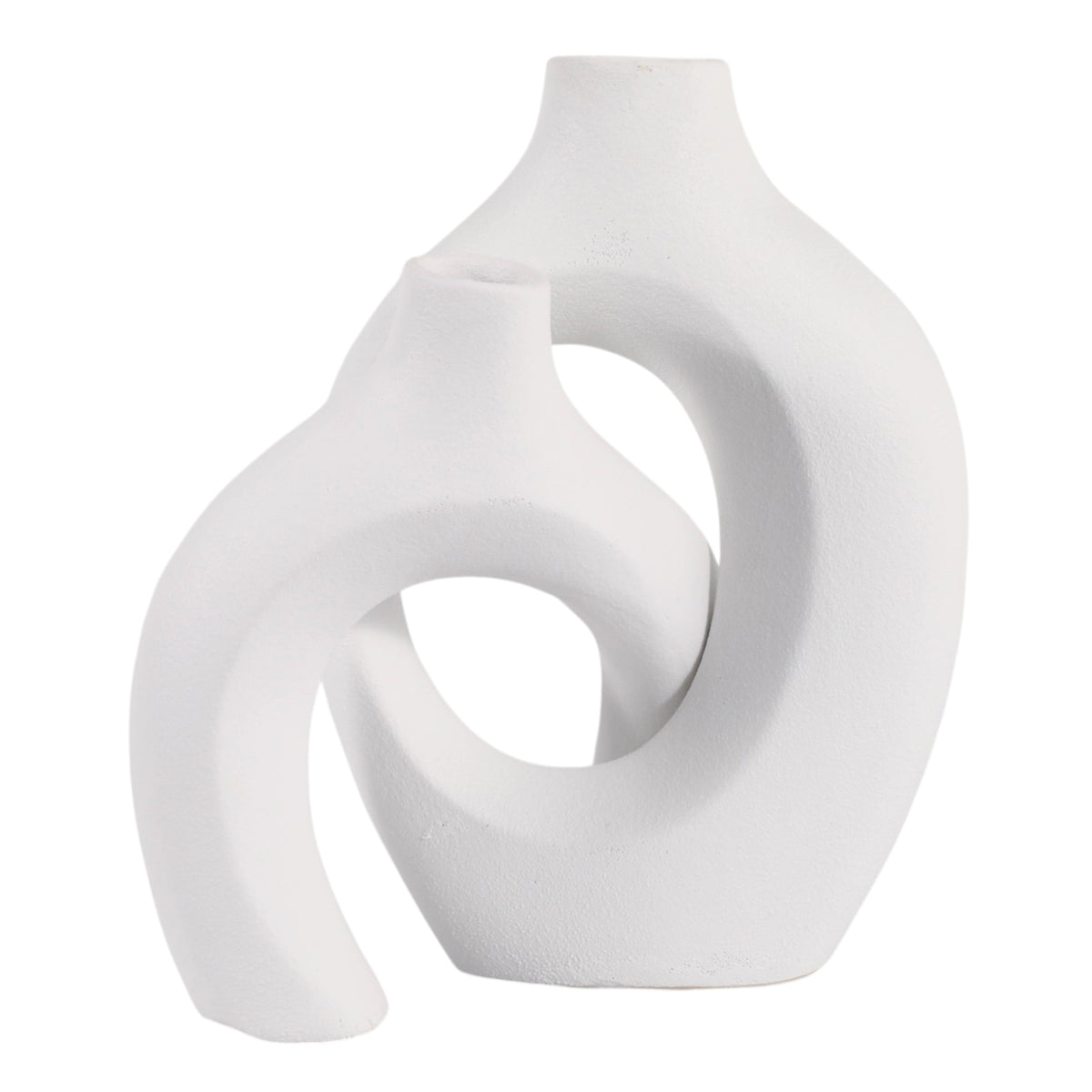 Burgessvale Set of 2 White Vases — 13″