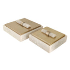 Bayardwood Set of 2 Gold Boxes — 4″