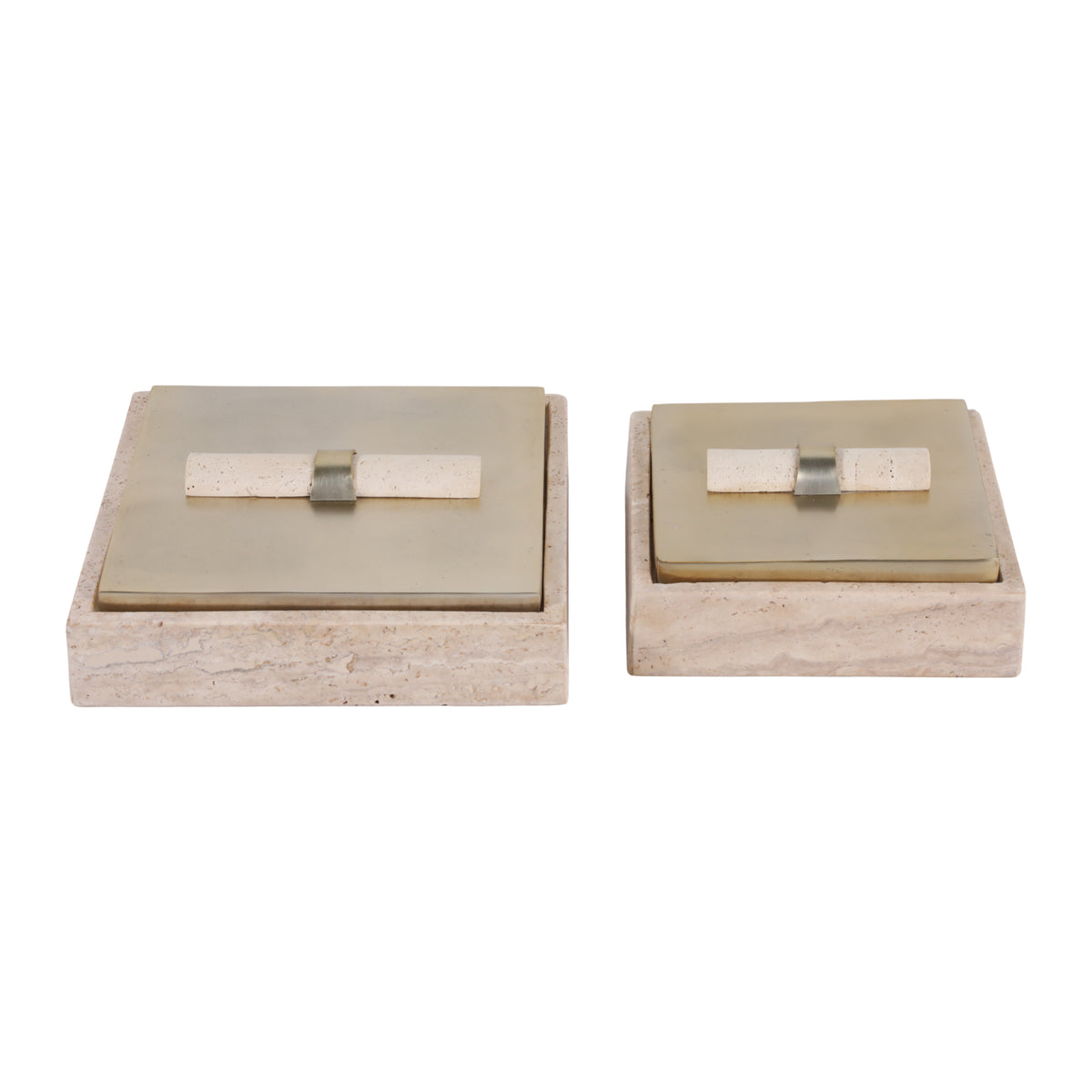 Bayardwood Set of 2 Gold Boxes — 4″