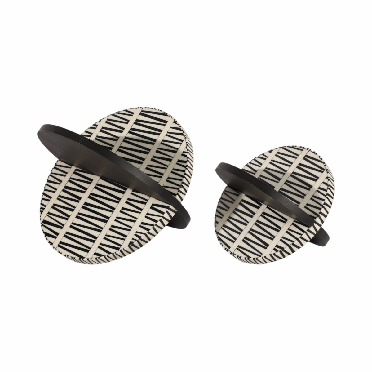 Ivygate Set of 2 Black Decor — 10″