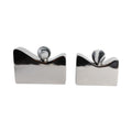 Arloshaw Set of 2 Silver Vases — 8″