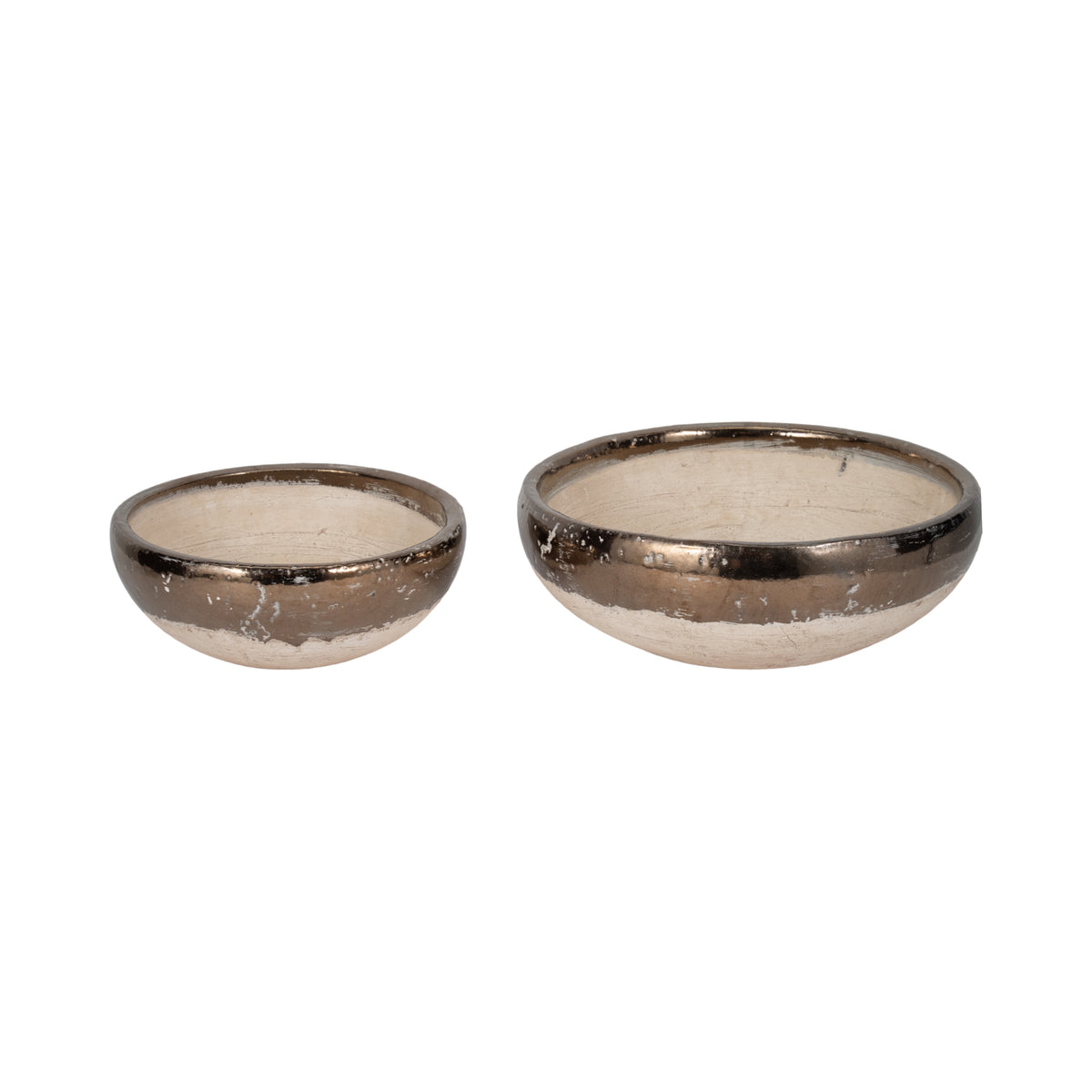 Danforthmill Set of 2 Gray Bowls — 5″