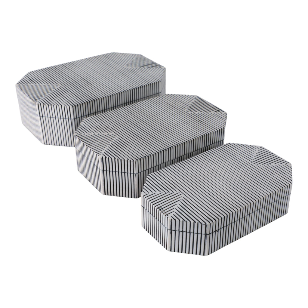Oriondale Set of 3 White Boxes — 4″