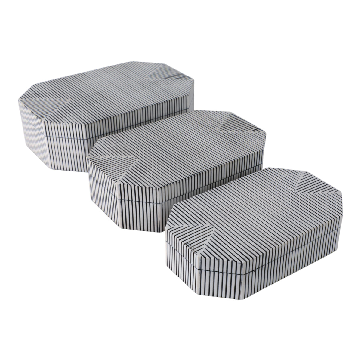 Oriondale Set of 3 White Boxes — 4″