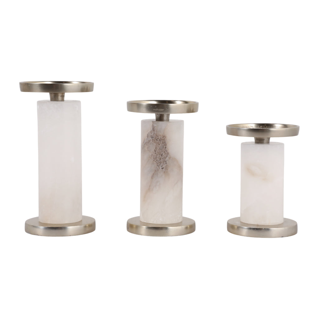 Fallondale Set of 3 White Candle Holder — 7″