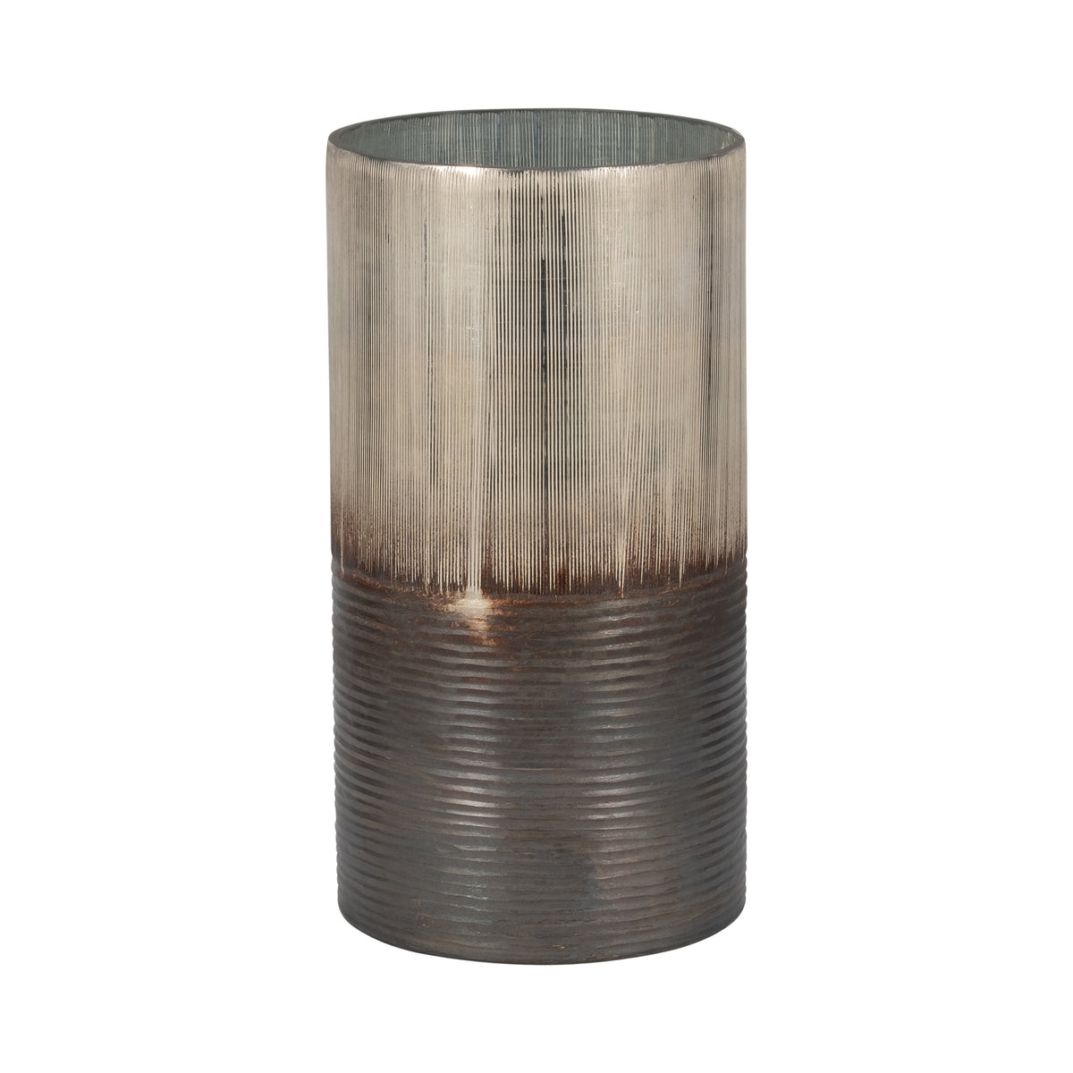 Arlorose Silver Glass Vase — 13″