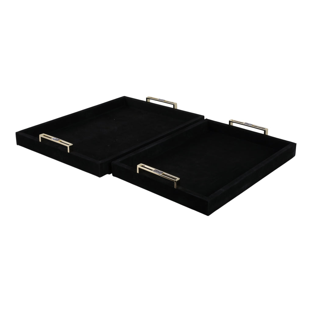 Eastoncrest Set of 2 Black Tray — 3″