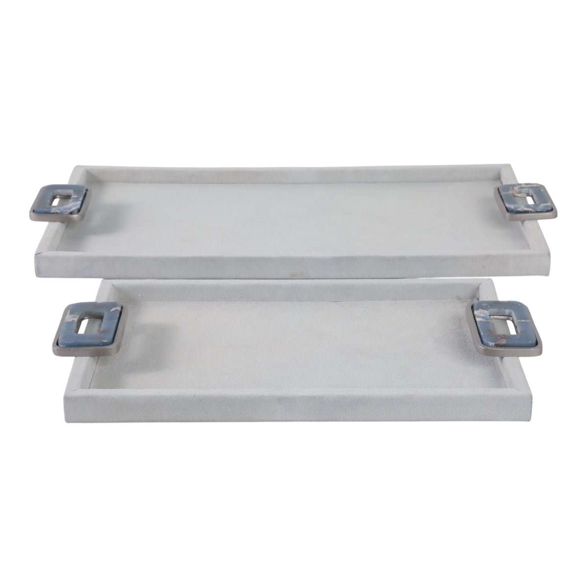 Stormmore Set of 2 White Tray — 2″