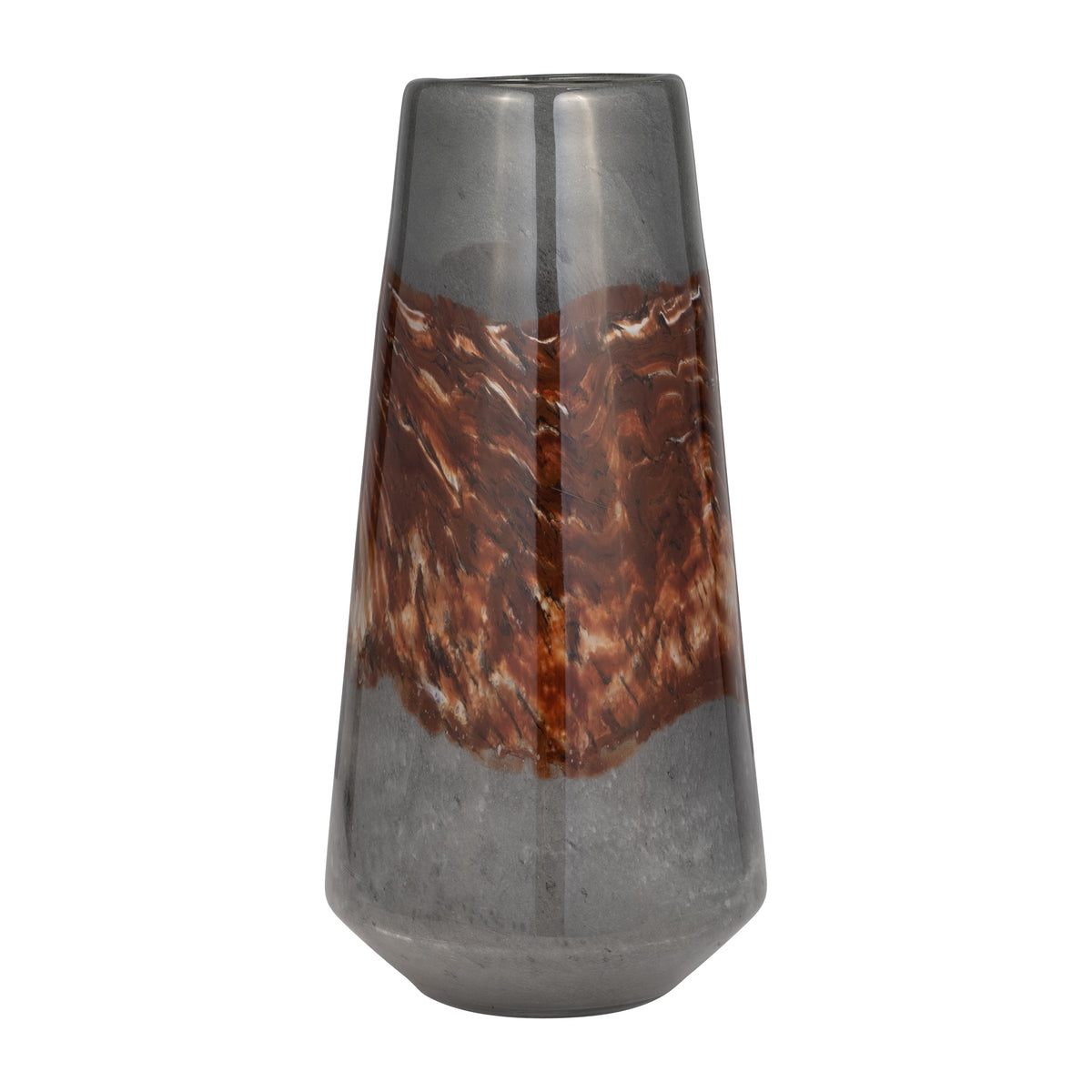 Evertonvale Black Glass Vase — 17″