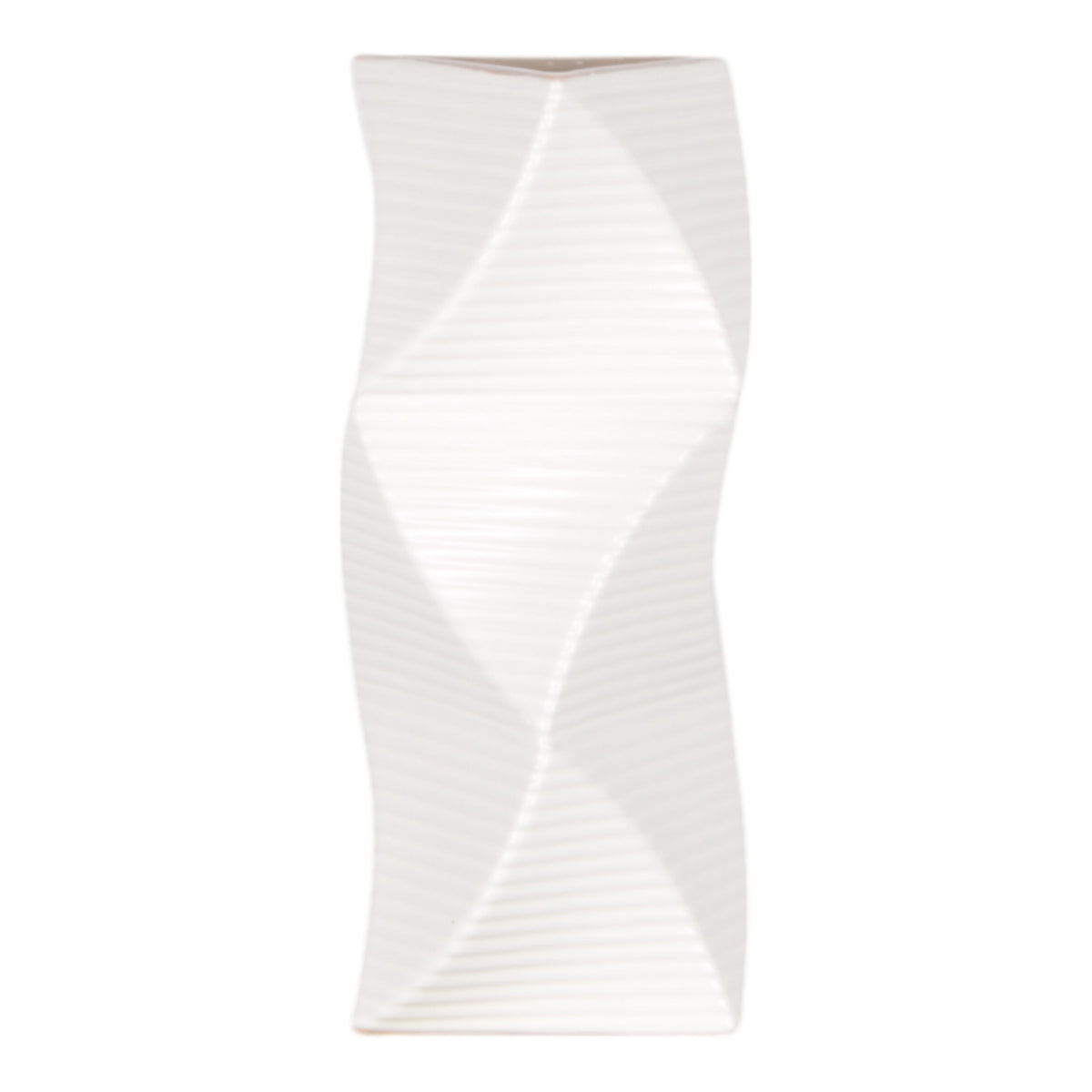 Caseyway White Vase — 12″