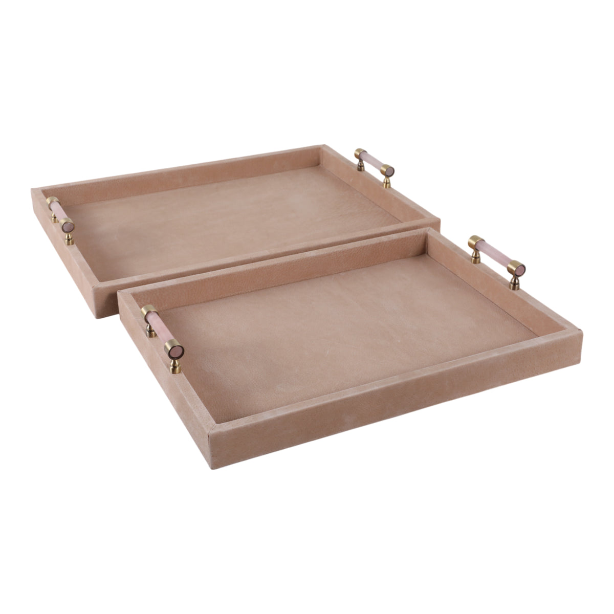 Nelsongate Set of 2 Tan Tray — 3″