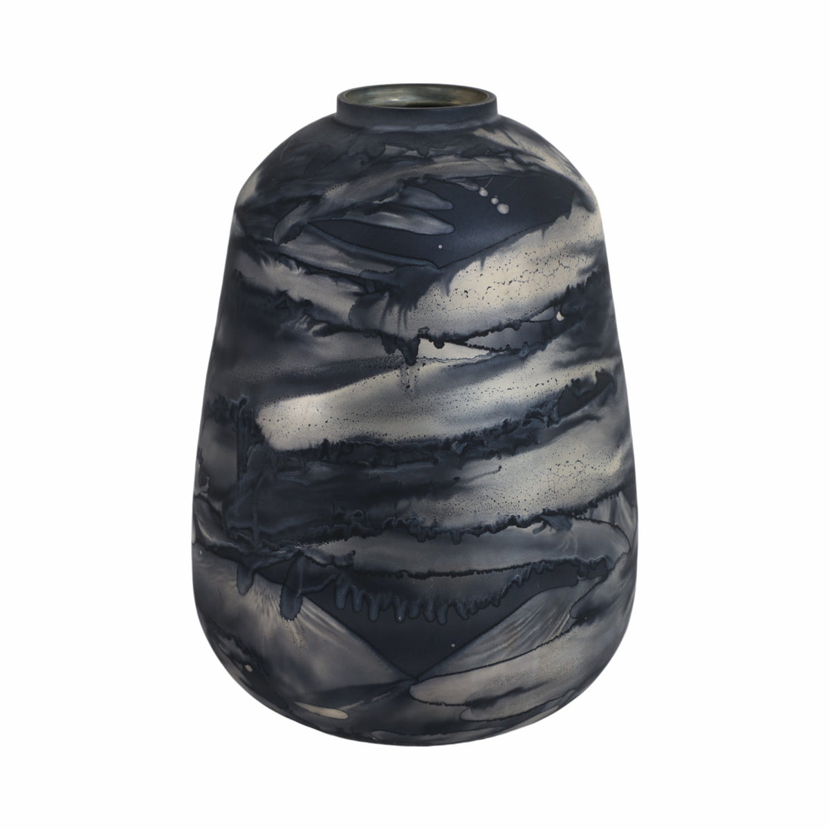 Clydeburn Blue Glass Vase — 12″