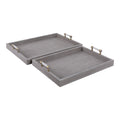 Harperport Set of 2 Gray Tray — 3″