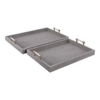 Harperport Set of 2 Gray Tray — 3″