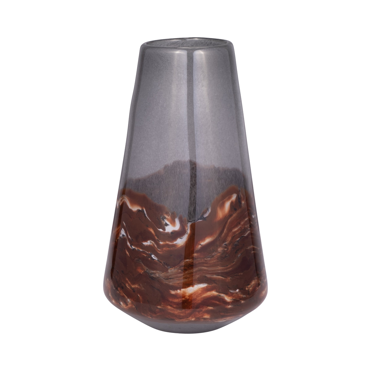 Evertonvale Black Glass Vase — 14″