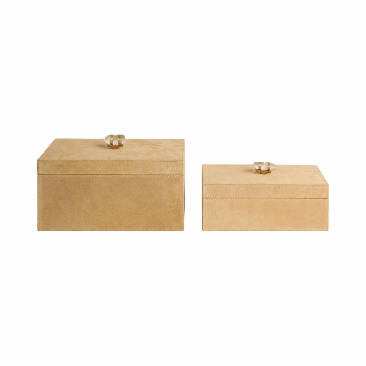Lakewick Set of 2 Ivory Boxes — 6″
