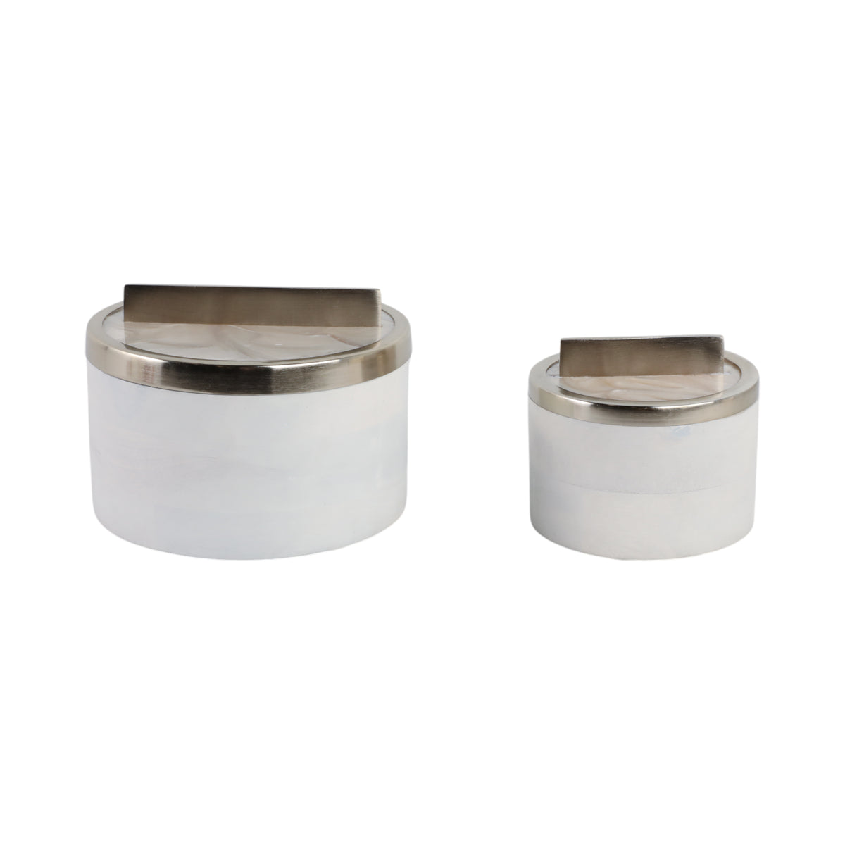 Chathamworth Set of 2 White Boxes — 6″