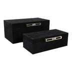 Granleyburn Set of 2 Black Boxes — 6″
