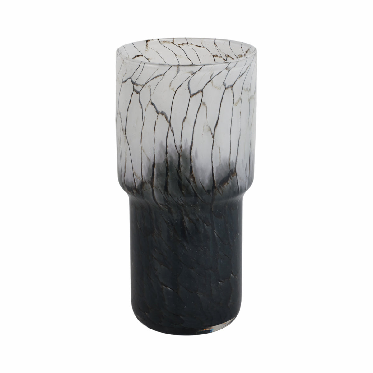 Haleymoor Black Glass Vase — 12″