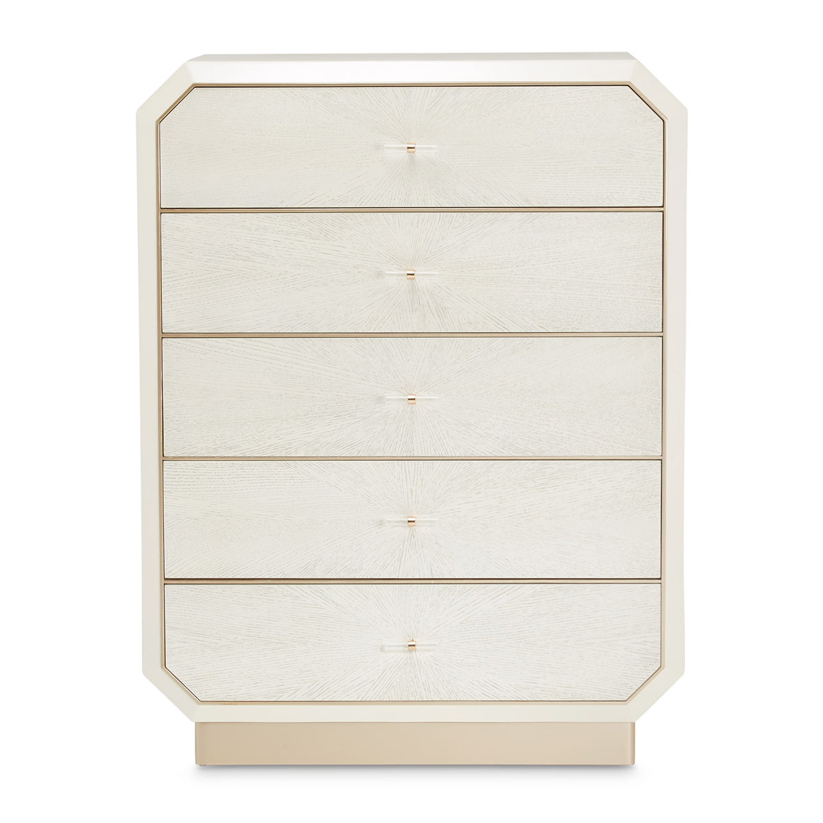 La Rachelle 5 Drawer Chest Medium Champagne — front view
