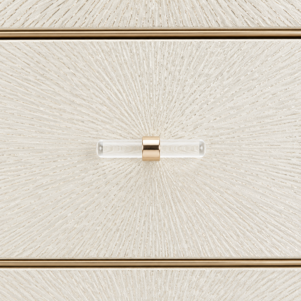 La Rachelle 5 Drawer Chest Medium Champagne — detail