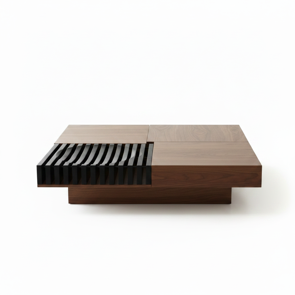 Marovessa coffee table in a straight front view on a white background