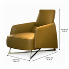 Marvane Accent Chair dimension diagram showing length 36.61 inches, width 32.28 inches, and height 33.86 inches