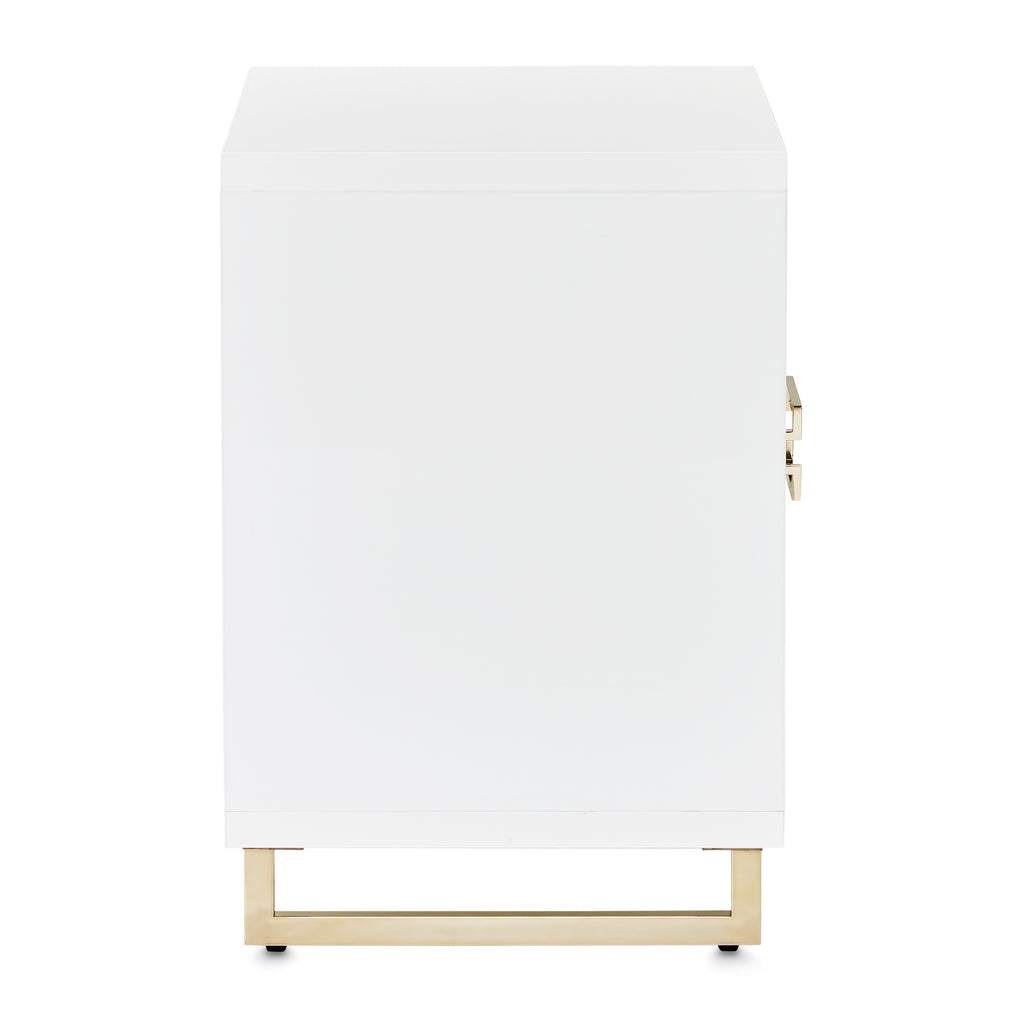 Palm Gate Nightstand — Cloud White — official view