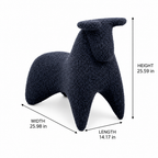 Norevain Ox Accent Chair dimension diagram showing 14.17-inch length, 25.98-inch width, and 25.59-inch height.