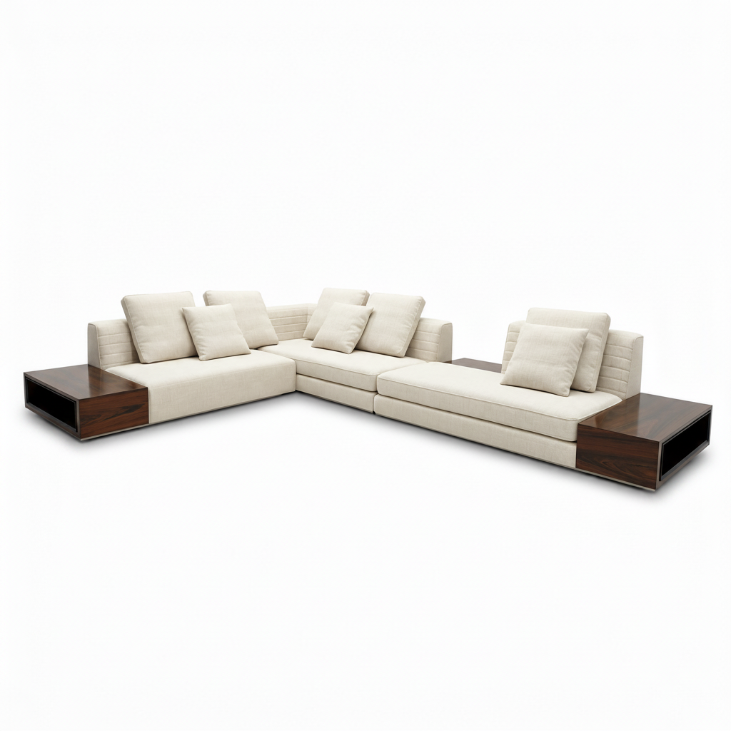 Novaris Wood Sectional — side view