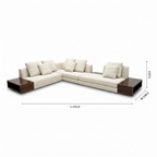 Novaris Wood Sectional — dimensions
