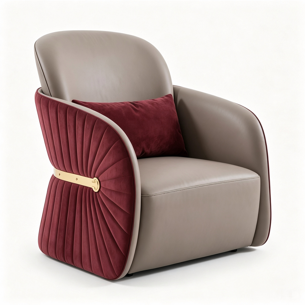 Olivane Accent Chair viewed from the front with the opening left and back right