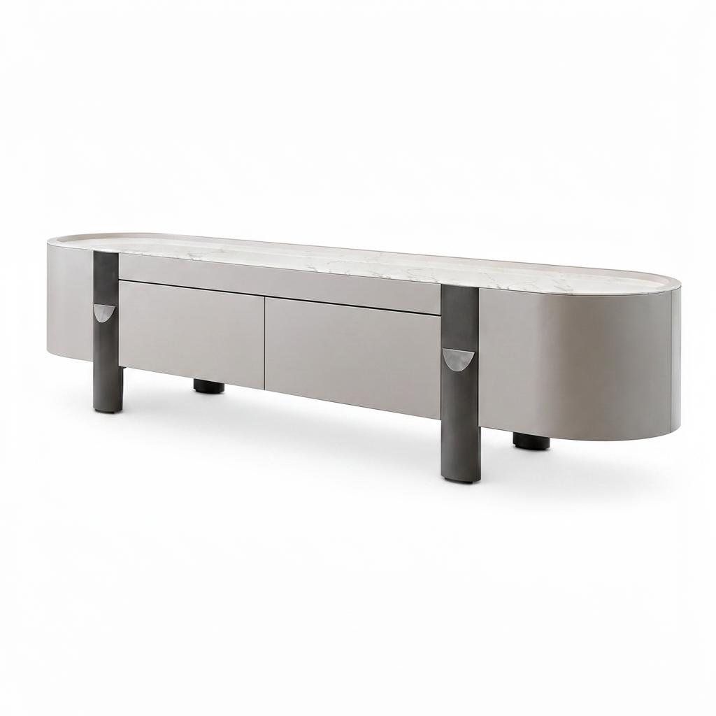 Phaedra Stone TV Stand — front left view