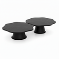Quavaro black coffee table set in a left-near right-far 45-degree view