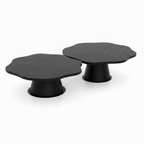 Quavaro black coffee table set in a left-near right-far 45-degree view