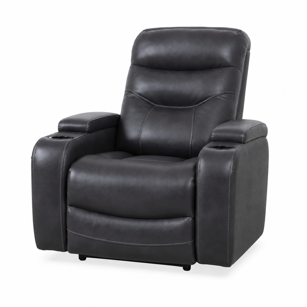 Roussane Manual Leather Accent Chair