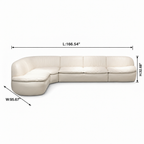 Rovaire Sofa L-shape dimensions L 166.54 in W 95.67 in H 32.68 in