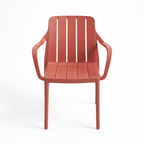 Sauremont Dining Chair front view, symmetrical upholstered seat and backrest, white background