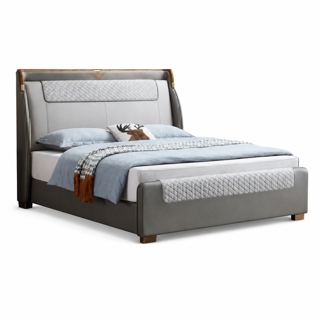 Torrin Bed overall product view showing the complete bed frame on a white background