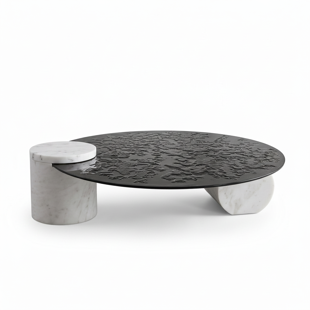 Valdessa Coffee Table straight front view on a white background