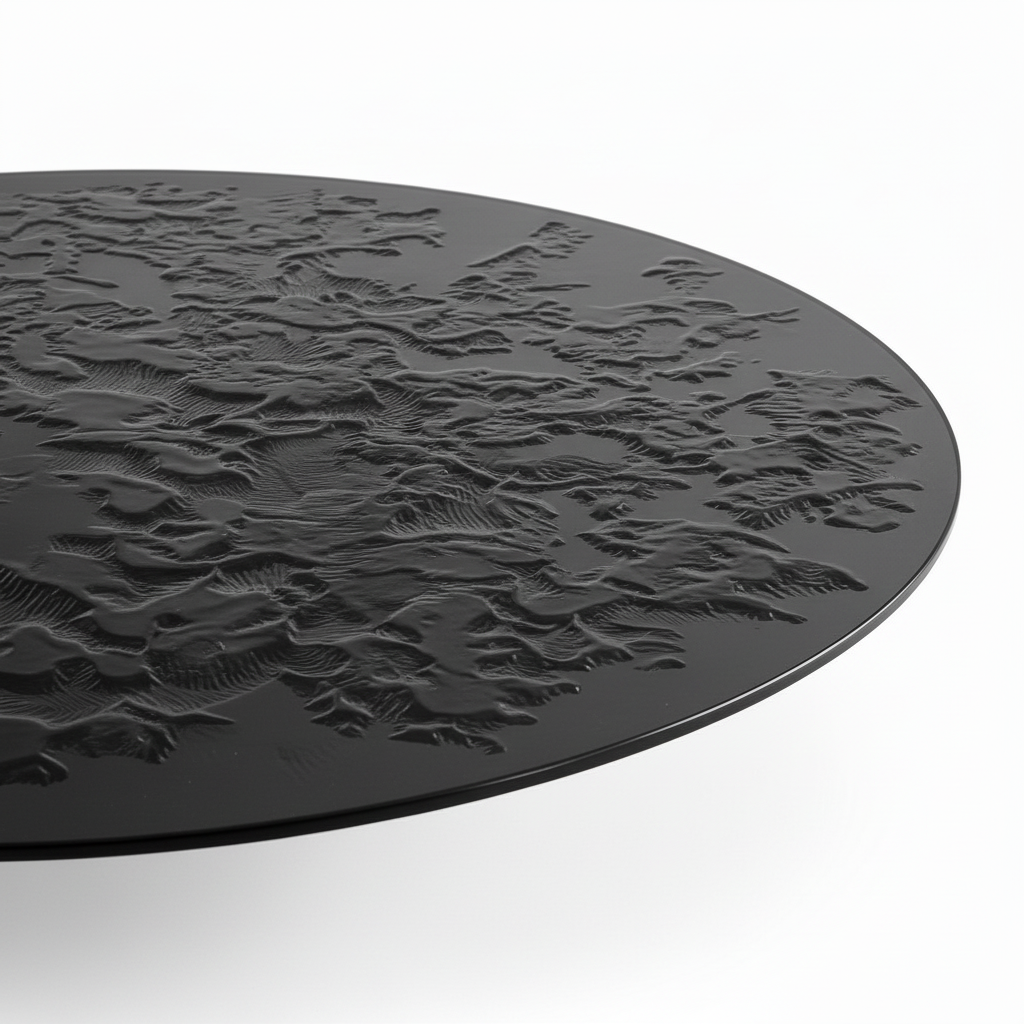 Valdessa Coffee Table black textured tabletop edge detail