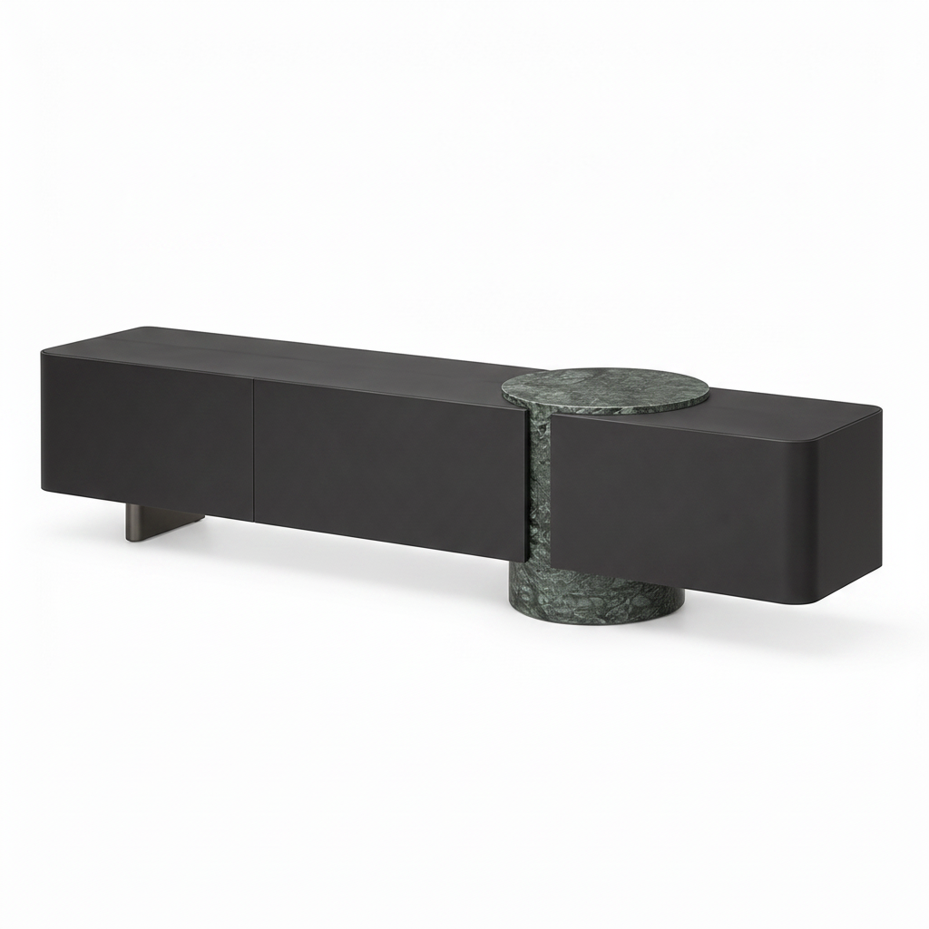 Valenne TV Stand — front right 45° close-up