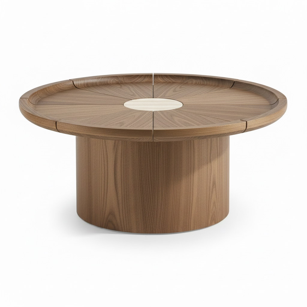 Side profile of the Westvale coffee table showing tabletop height and leg silhouette on a white background.