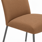 Adorienne Dining Chair in brown upholstery, 90-degree side profile