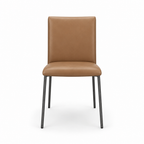 Adorienne Dining Chair in brown upholstery, straight-on front view