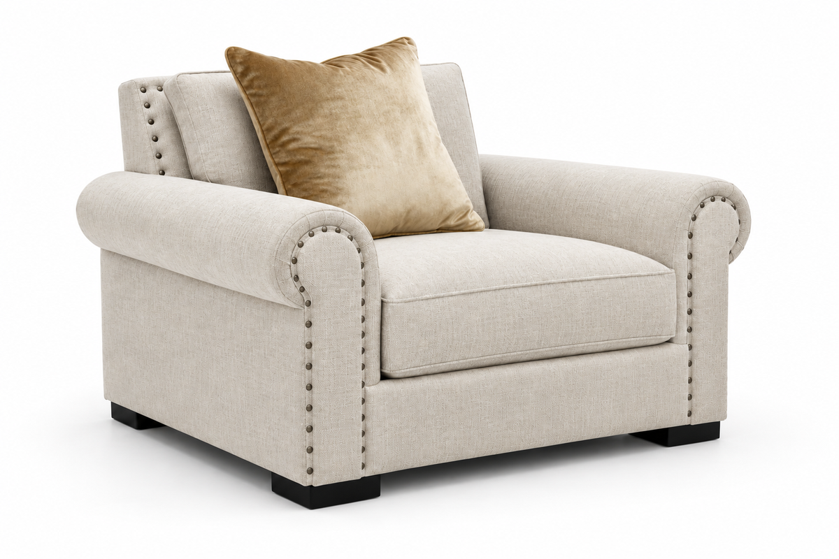 Aldwick Linen Accent Chair — studio view 2