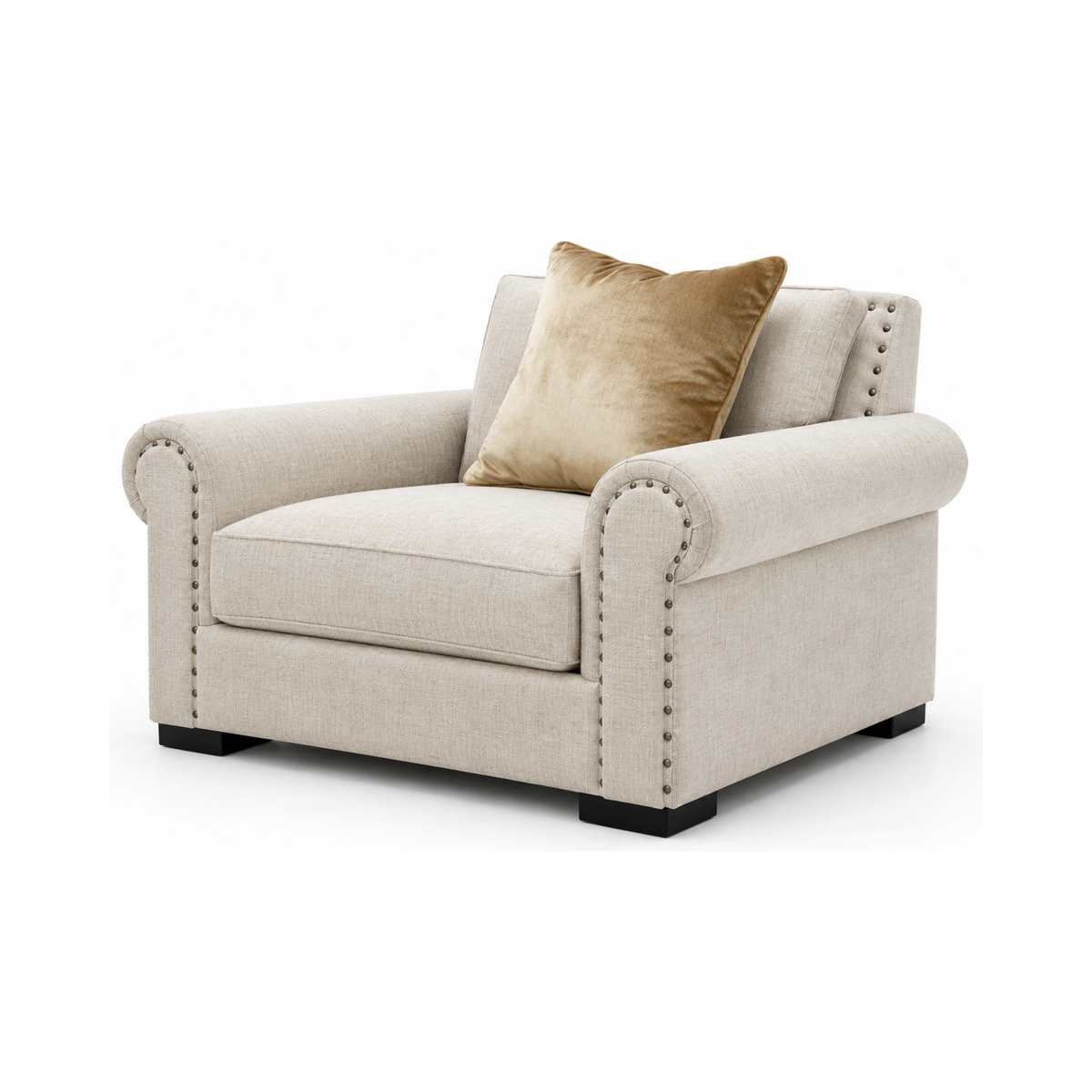 Aldwick Linen Accent Chair — full product, square white background