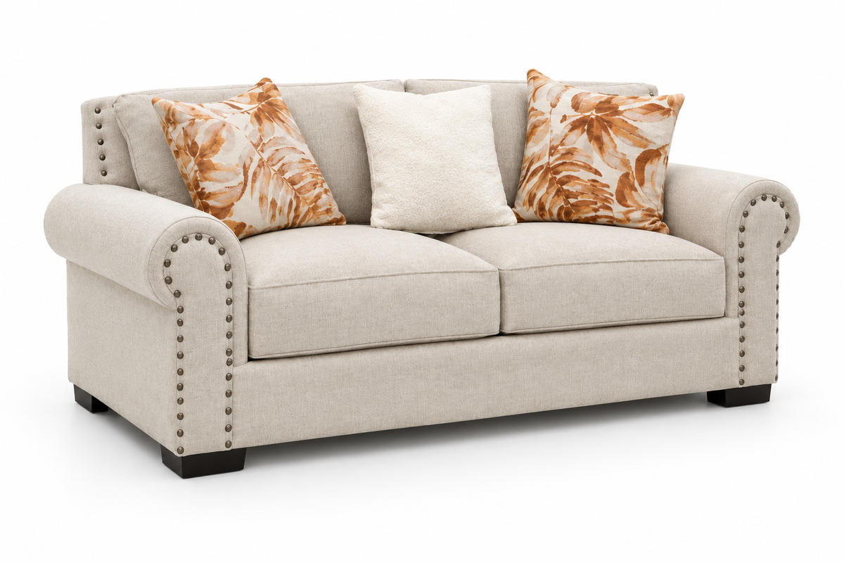 Aldwick Linen Loveseat — studio view 2