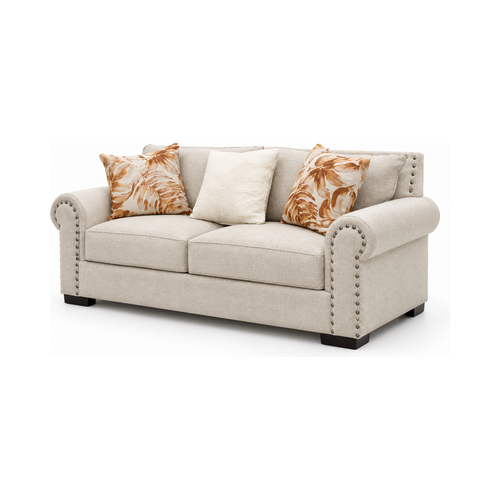 Aldwick Linen Loveseat — full product, square white background