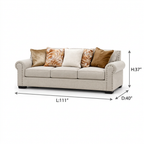 Aldwick Linen Sofa 白底尺寸图